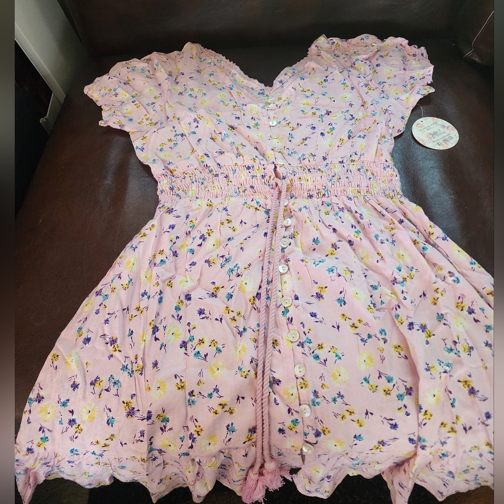 Jolie & Joy Pink Floral Lace Dress
